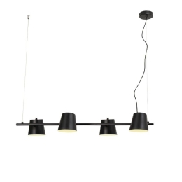 Φωτιστικό Οροφής - Ράγα EF27P4102BK 4ΧΕ14 27Χ102ΧΗ120 Black Aca Decor Μέταλλο