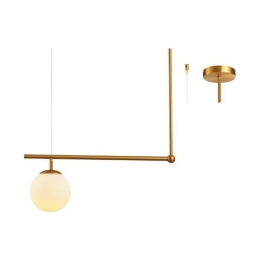 Φωτιστικό Οροφής - Ράγα V360501P 1ΧΕ27 56X15XH115 Brass Aca Decor Μέταλλο
