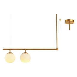Φωτιστικό Οροφής - Ράγα V360502P 2ΧΕ27 76X15XH95 Brass Aca Decor Μέταλλο