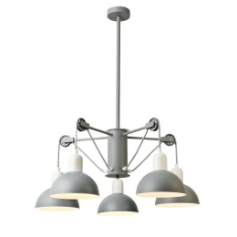 Φωτιστικό Οροφής 5ΧΕ14 D68XH85 Grey-White Aca Decor Μέταλλο
