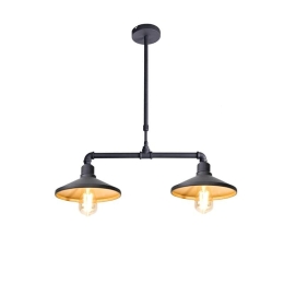 Φωτιστικό Οροφής AR4172P63BG 2ΧΕ27 63Χ22ΧH92 Black-Gold Aca Decor Μέταλλο