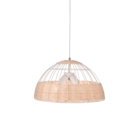Φωτιστικό Οροφής GN20P346WH 3ΧΕ27 D46XH120 White Aca Decor Rattan, Μέταλλο