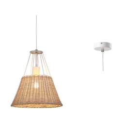 Φωτιστικό Οροφής GN60P130WH 1ΧΕ27 D30XH120 Natural-White Aca Decor Rattan, Μέταλλο