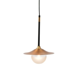 Φωτιστικό Οροφής HL4311P20BB 1ΧG9 D20ΧΗ116 Brass-Black Aca Decor Μέταλλο,Γυαλί