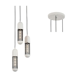 Φωτιστικό Οροφής HM173P27WH 3ΧΕ27 D27XH120 White Aca Decor Μέταλλο