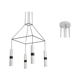 Φωτιστικό Οροφής HM854P56WH 4XGU10 56X56XH150 White Aca Decor Μέταλλο