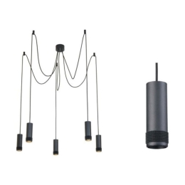 Φωτιστικό Οροφής YL11P518BK 5XGU10 D35XH200 Black Aca Decor Αλουμίνιο