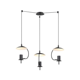 Φωτιστικό Οροφής ZM933P60B 3ΧGU10 D60XH150 Black Aca Decor Μέταλλο