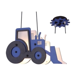 Φωτιστικό Οροφής Παιδικό ZM522P42B 2ΧΕ14 42X12XH100 Blue Aca Decor Mdf