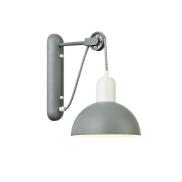 Φωτιστικό Τοίχου - Απλίκα EG5791W26G 1ΧΕ14 27X18X32 Grey-White Aca Decor Μέταλλο
