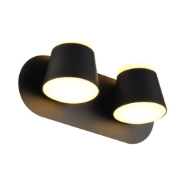 Φωτιστικό Τοίχου - Απλίκα Led V83LEDW27BK 16W 3000K 1280lm 27X12X11 Black Aca Decor Μέταλλο