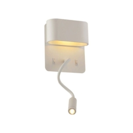 Φωτιστικό Τοίχου - Απλίκα Led V86LEDW45WH 8W 3000K 640lm 16Χ9Χ45 White Aca Decor Μέταλλο