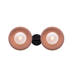 Φωτιστικό Τοίχου - Οροφής HL4302W47BC 2ΧG9 20X47X18 Copper-Black Aca Decor Μέταλλο,Γυαλί