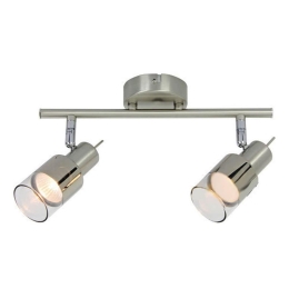 Φωτιστικό Οροφής - Σποτ MC6562 2ΧGU10 Nickel Platinum Aca Decor Μέταλλο,Γυαλί