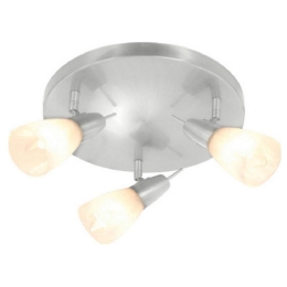 Φωτιστικό Οροφής - Σποτ MC542NM3R 3Χ40W E14 Kamet Nickel Aca Decor Μέταλλο,Γυαλί