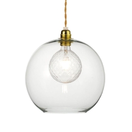 Φωτιστικό Οροφής Κρεμαστό V3643330CL 1ΧΕ27 Φ30ΧΗ120CM Pythia Clear Aca Decor Μέταλλο,Γυαλί