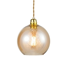 Φωτιστικό Οροφής Κρεμαστό V3643320AM 1ΧΕ27 Φ20ΧΗ120CM Pythia Amber Aca Decor Μέταλλο,Γυαλί