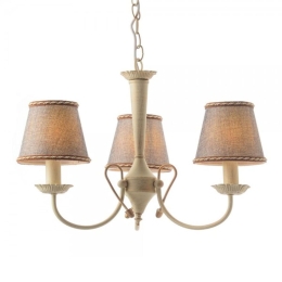 Φωτιστικό Οροφής Κρεμαστό DL8313 3XE14 Φ54cm Avignon White Patine - Grey Aca Decor Μέταλλο,Ύφασμα