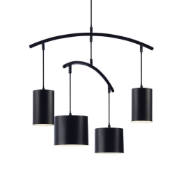 Φωτιστικό Οροφής Κρεμαστό DCR39219 4ΧΕ27 Φ60XH150CM Escala Black Aca Decor Μέταλλο