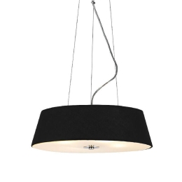 Φωτιστικό Οροφής Κρεμαστό DL607B Φ45CM 4XE27 Signac Black Aca Decor Μέταλλο,Ύφασμα