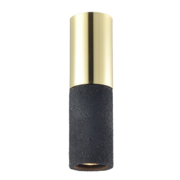 Φωτιστικό Οροφής- Σποτ V372581CCBB 1XGU10 Φ7ΧΗ24CM Placebo Black - Gold Aca Decor Πηλός