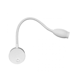 Φωτιστικό Τοίχου - Σποτ Σπιράλ Led 3W 50° 210Lm 3.000Κ 230V Swan White Aca Decor Μέταλλο