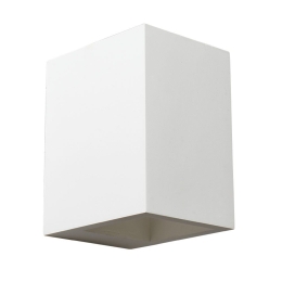 Φωτιστικό Τοίχου Γύψινο G85231W 1XG9 10x12,5x15CM Block White Aca Decor