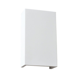 Φωτιστικό Τοίχου Γύψινο G85271W 1XG9 11,6x7x20CM Block Natural Aca Aca Decor