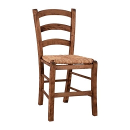 Καρέκλα Πάρος Με Ψάθα 40x43x88 HM10379.01 Wallnut Ξύλο,Ψάθα