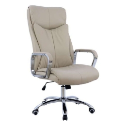 Καρέκλα Γραφείου Διευθυντική 63x80x(118-126) HM1093.07 Ecru