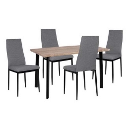 Σετ Τραπεζαρίας 5τμχ HM10355 Sonama-Γκρι 110x70x75,5cm 4 Θέσεων