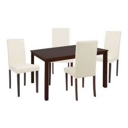 Σετ Τραπεζαρίας 5τμχ Selene HM10256 Καρυδί 120x75x74cm 4 Θέσεων
