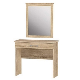 Τουαλέτα Με Συρτάρι & Καθρέπτη HM10156 Sonama 80x40x76cm Μελαμίνη