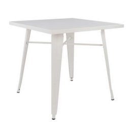 Τραπέζι HM0608.21 Milk White 80x80x76 Μέταλλο