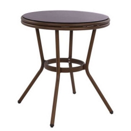 Τραπέζι Bamboo Look HM5532.03 Καφέ Φ70cm