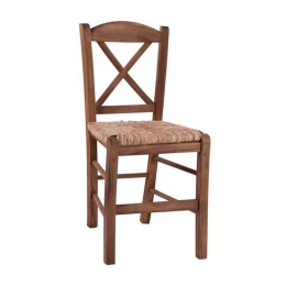 Καρέκλα Καφενείου Με Ψάθα 40,5x41,5x88 HM10371.01 Wallnut Ξύλο,Ψάθα