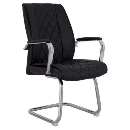 Καρέκλα Συνεργασίας 62x70x101 HM1105.01 Black Σετ 2τμχ