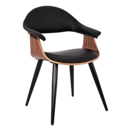 Καρέκλα Συνεργασίας Superior Pro 55x50x82 HM1111.01 Wallnut-Black