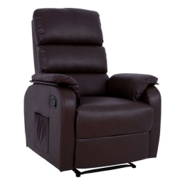 Πολυθρόνα Comfort Relax Με Μηχανισμό Massage 78x97x97 HM8316.02 Brown Τεχνόδερμα