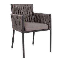 Πολυθρόνα Αλουμινίου Με Rattan 55x58x82 HM5564.02 Anthracite