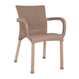Πολυθρόνα Πολυπροπυλένιου Rattan 60x60x82 HM5591.02 Capuccino