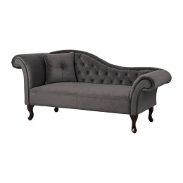 Ανάκλινδρο T.Chesterfield Grey Niovi HM3007.10 Αρ.Μπράστο 189x61x84Yεκ.