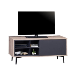 Έπιπλο Τηλεόρασης Margarit HM8676 Black Natural 97x39x45Υ εκ. Μελαμίνη,Μέταλλο