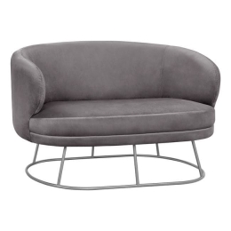 Καναπές 2Θέσιος Arien Grey HM8492.01 125Χ80Χ84Υ εκ. Βελούδο