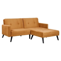Καναπές Γωνία Κρεβάτι Livia HM3151.09 Gold Με Υποπόδιο 211X158X83Y εκ. Βελούδο