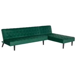 Καναπές - Κρεβάτι Γωνία Αναστρέψιμη Zelda HM3154.13 254x163x74cm Green Βελούδο