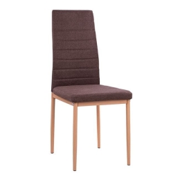Καρέκλα Lady HM0037.13 Brown 40x48x95 εκ. Σετ 4τμχ Μέταλλο,Ύφασμα
