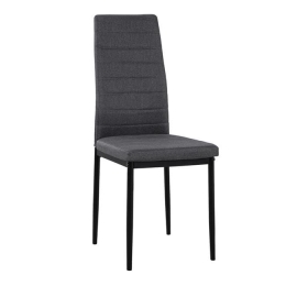 Καρέκλα Lady HM0037.20 Grey 40x48x95 εκ. Σετ 4τμχ Μέταλλο,Ύφασμα