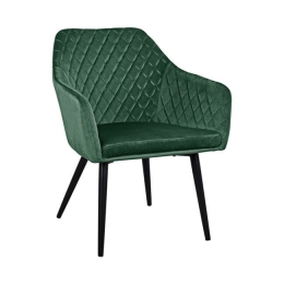 Πολυθρόνα Charles HM8522.03 Dark Green 57x63x83Υ εκ. Σετ 2τμχ Βελούδο, Μέταλλο