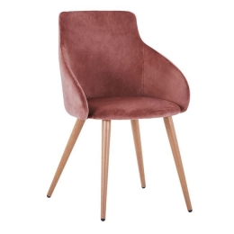 Πολυθρόνα Ivy Apple HM8546.02 55x55x80Υ εκ. Σετ 2τμχ Βελούδο, Μέταλλο